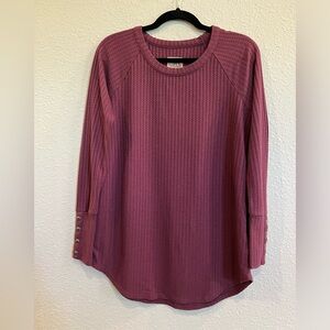 Chasor long sleeve top burgundy size medium